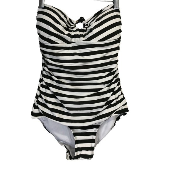 Michael Kors Swim Michael Kors One Piece Swimsuit Stripped White